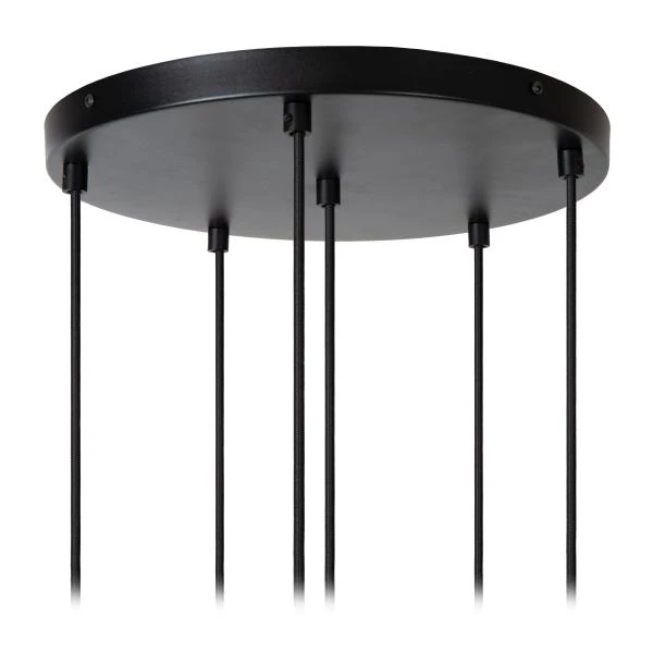 Lucide MIKAELA - Pendant light - Ø 35 cm - 6xE14 - Black - detail 4